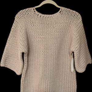 J Brand Chunky Knit Sweater Cotton Blend Chain Stitch Knit Size M NWT Orig. $700